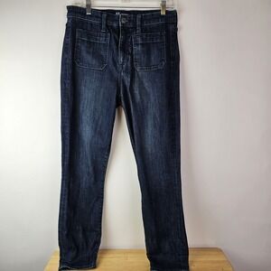 GAP‎ Womens Size 8/29 Dark Wash Denim High Rise Slim Legging Jeans Zip